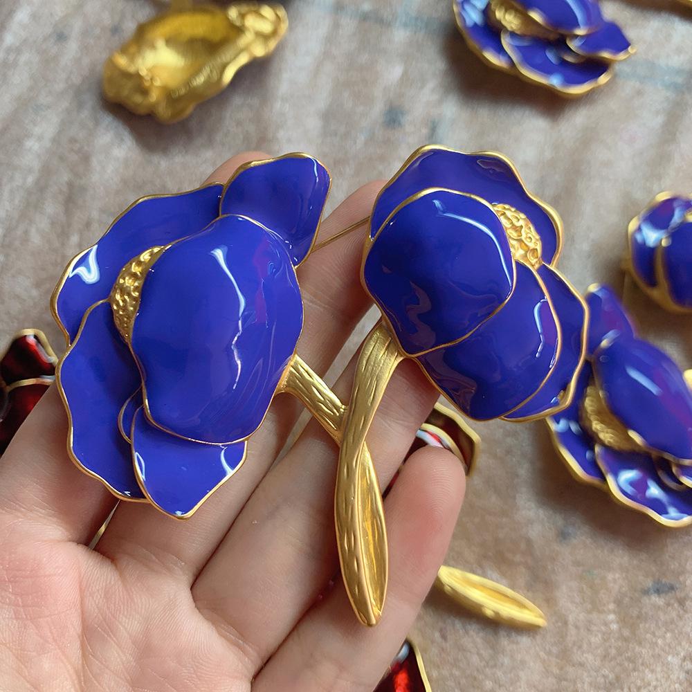 Bo Xin Yun Vintage Enamel Floral Brooch