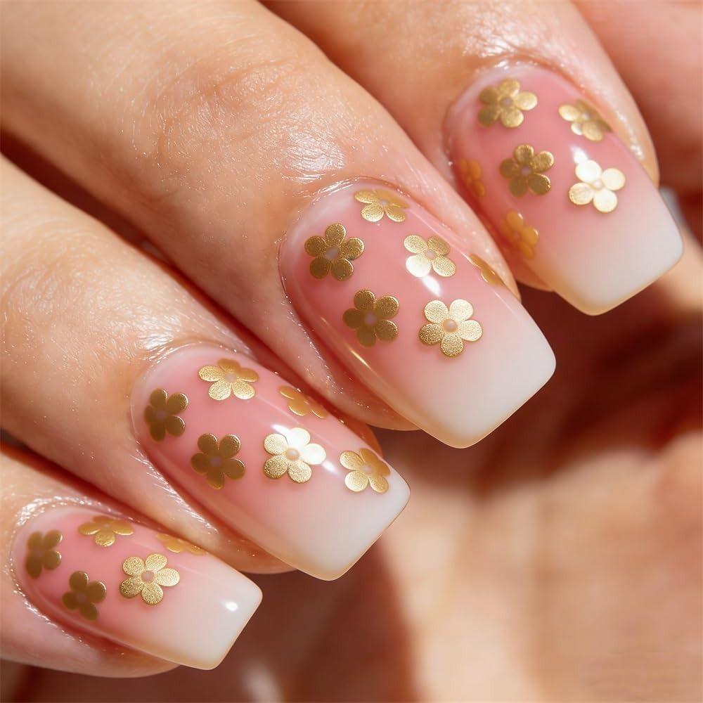 3D Five-petaled Flower Nail Sequins DIY Manicure Floral Nails Accessories  for Women Girls