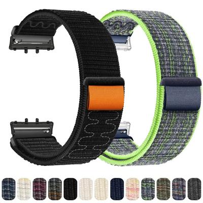 Pulseira de Laço de Nylon para Samsung Galaxy Fit 3 Pulseira Elástica Ajustável para iWatch Acessórios de Pulseira para Samsung Galaxy Fit3
