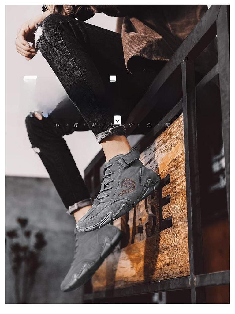 Men's Spring/Autumn Casual Short Boots - Trendy Outdoor Footwear