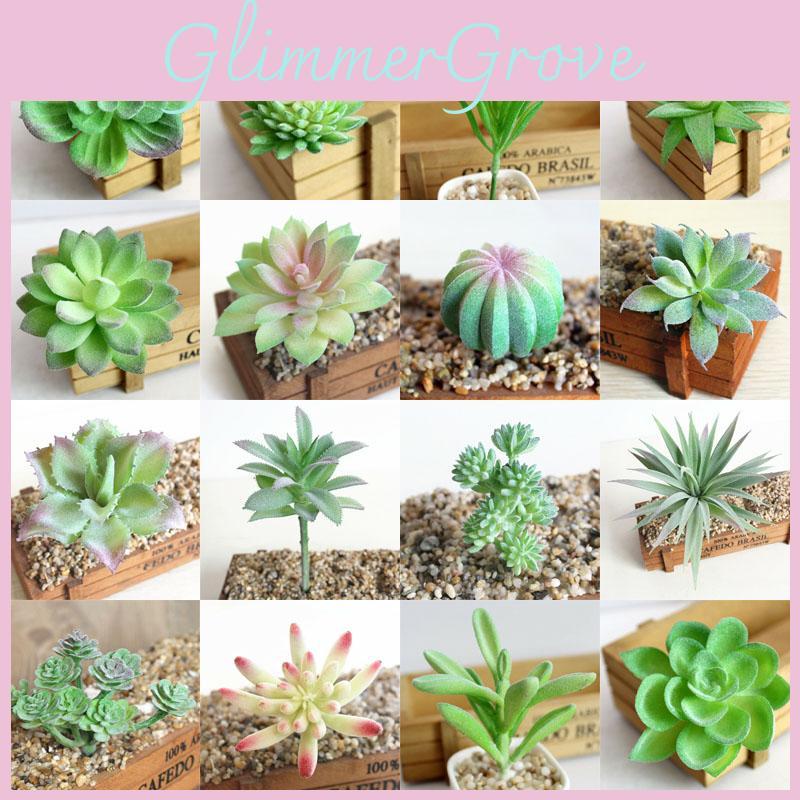 Compact Realistic-looking Fake Succulent For Indoor And Outdoor Decoration