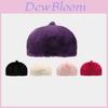 Vintage Beret Hat For Women With Solid Color Design For Winter Warmth