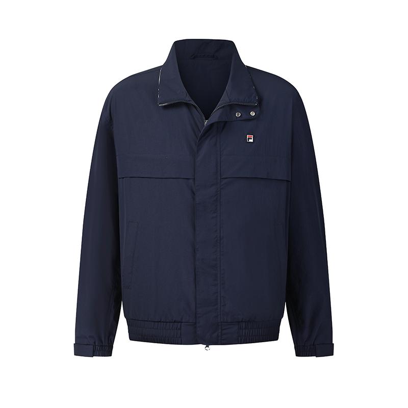 Fila Tenisová Trendy Pohodlná Ležérní Sportovní Pracovní Oblečení Univerzální Tkaná Bunda Unisex Bunda Galakticky Modrá A51U613701FNV