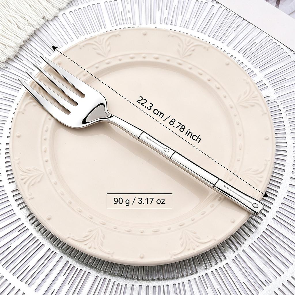 Stainless Steel Dinner Serving Fork,Mirror Polished Table Fork,1 Piece Salad Fork,Cutlery for Home Kitchen Cafe Restaurant