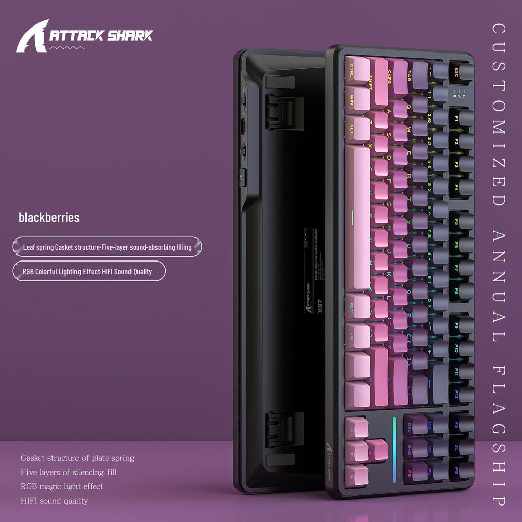Attack Shark X87 Three-Mode Wireless Bluetooth Mechanical Gaming Keyboard