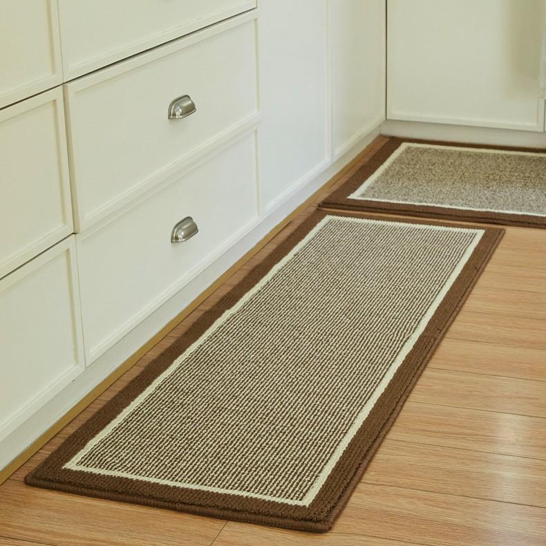 High-End Non-Slip Kitchen Floor Mat: Absorbent, Oil-Resistant, Wear-Resistant, Machine Washable Rug for Entrance.