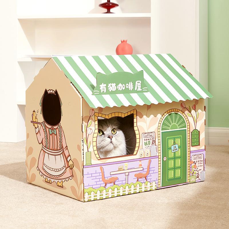 

Cat nest cat scratching board nest integrated sofa anti-cat scratching cat box carton house house cat toys cat supplies Daquan