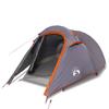 Tunnel Tent for 3 Persons Grey and Orange Waterproof