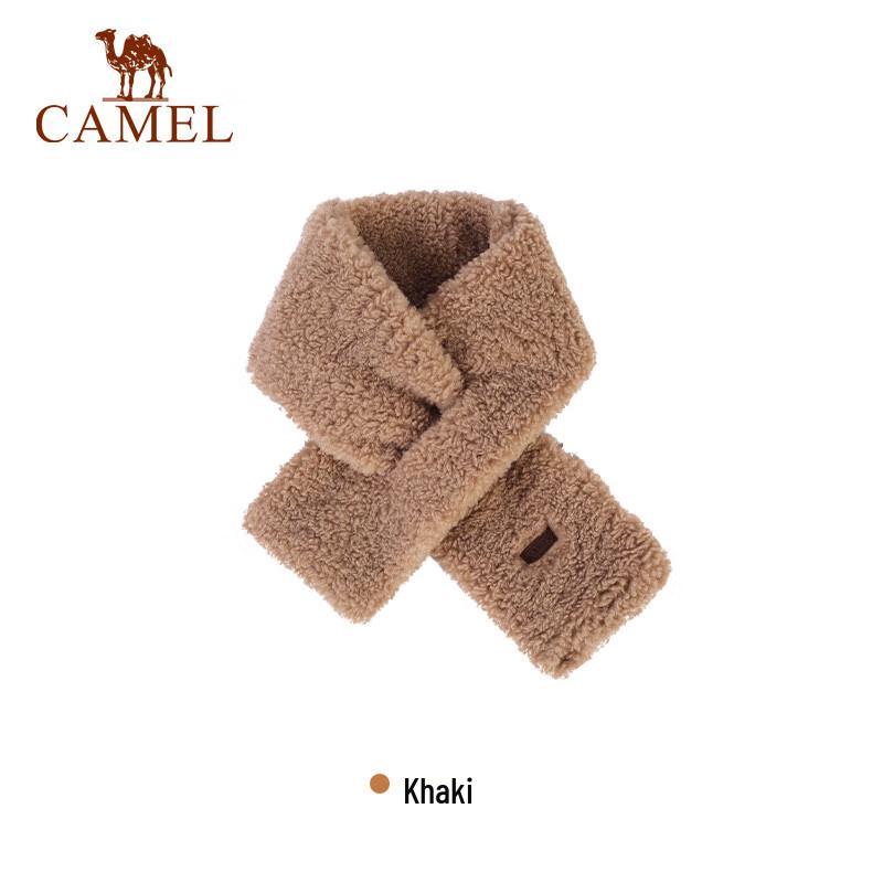 Camel Women's Sherpa Fleece Neck Warmer Scarf