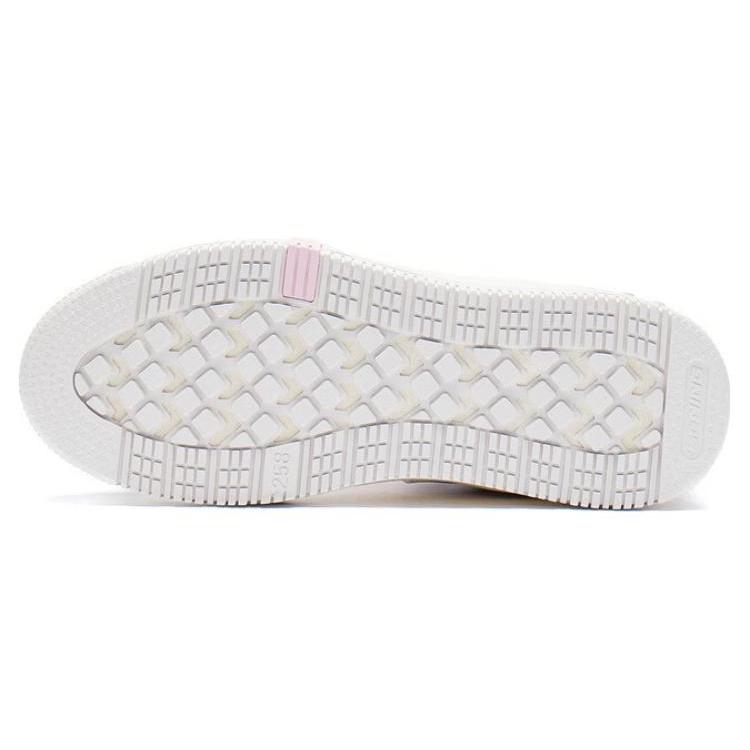 New LiNing Anti Slip And Wear Resistant Height Increasing Mid Top Skateboard Shoes Women's Gray Pink White AGCS240-3