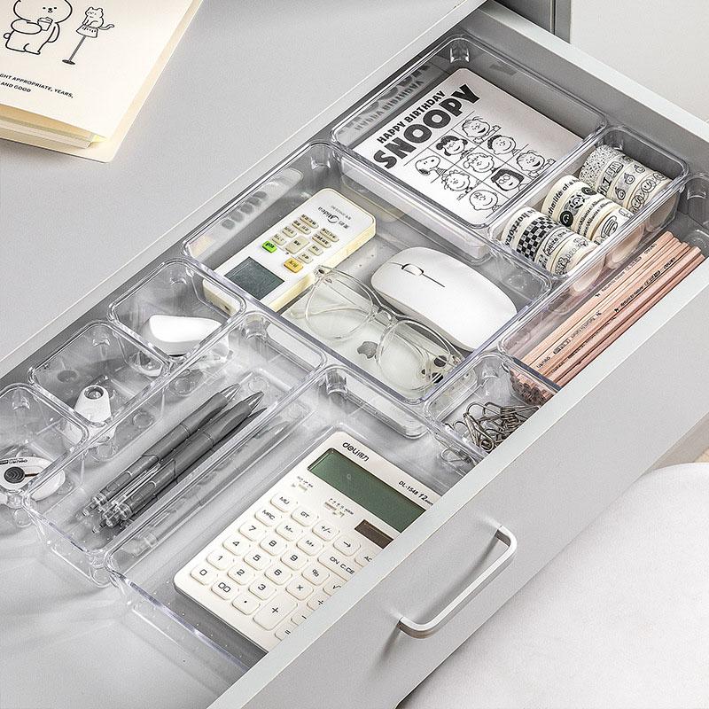 Acrylic Organizer Drawer Storage Box Makeup Organizer Clear Storage Organizer Boxes Plastic Desk Drawer Organizers Acrylic Box