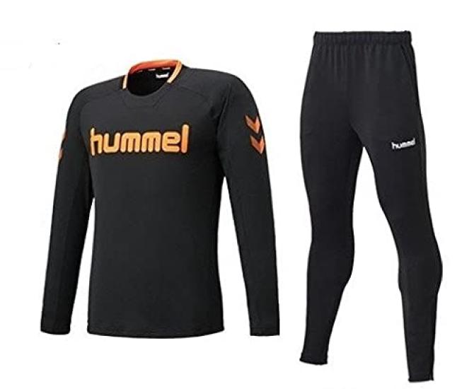 Hummel Soccer Wear Long Sleeve Practice Shirt and Tech Pants Black Size O To Japanese Size Men's Set, HAP7115SP, (Size 90), (equivalent 2L)