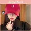 Beautiful Red Baseball Hat For Women Perfect For Spring And Summer Wear Casual