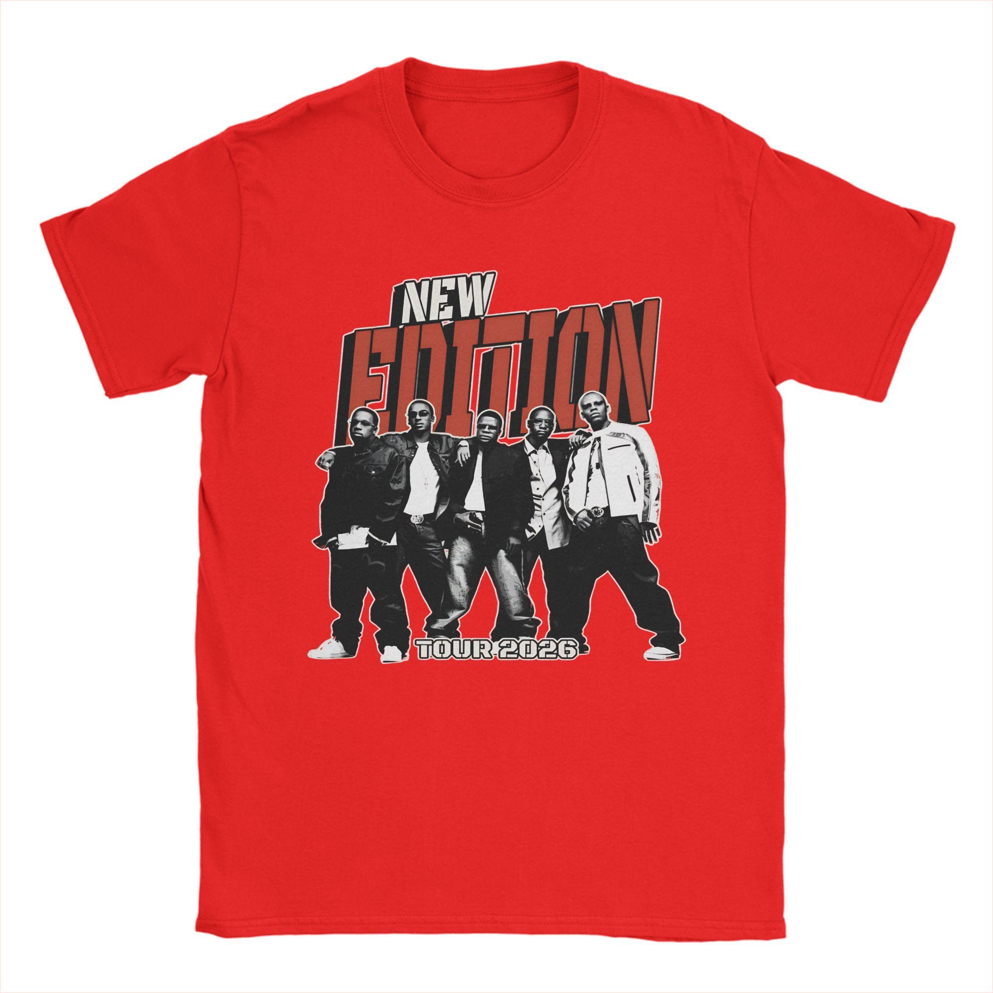 Men Women New Edition Way Tour 2026 Vintage RB Concert Shirt 100 Cotton New Arrival Tee Shirts  Top Clothing S