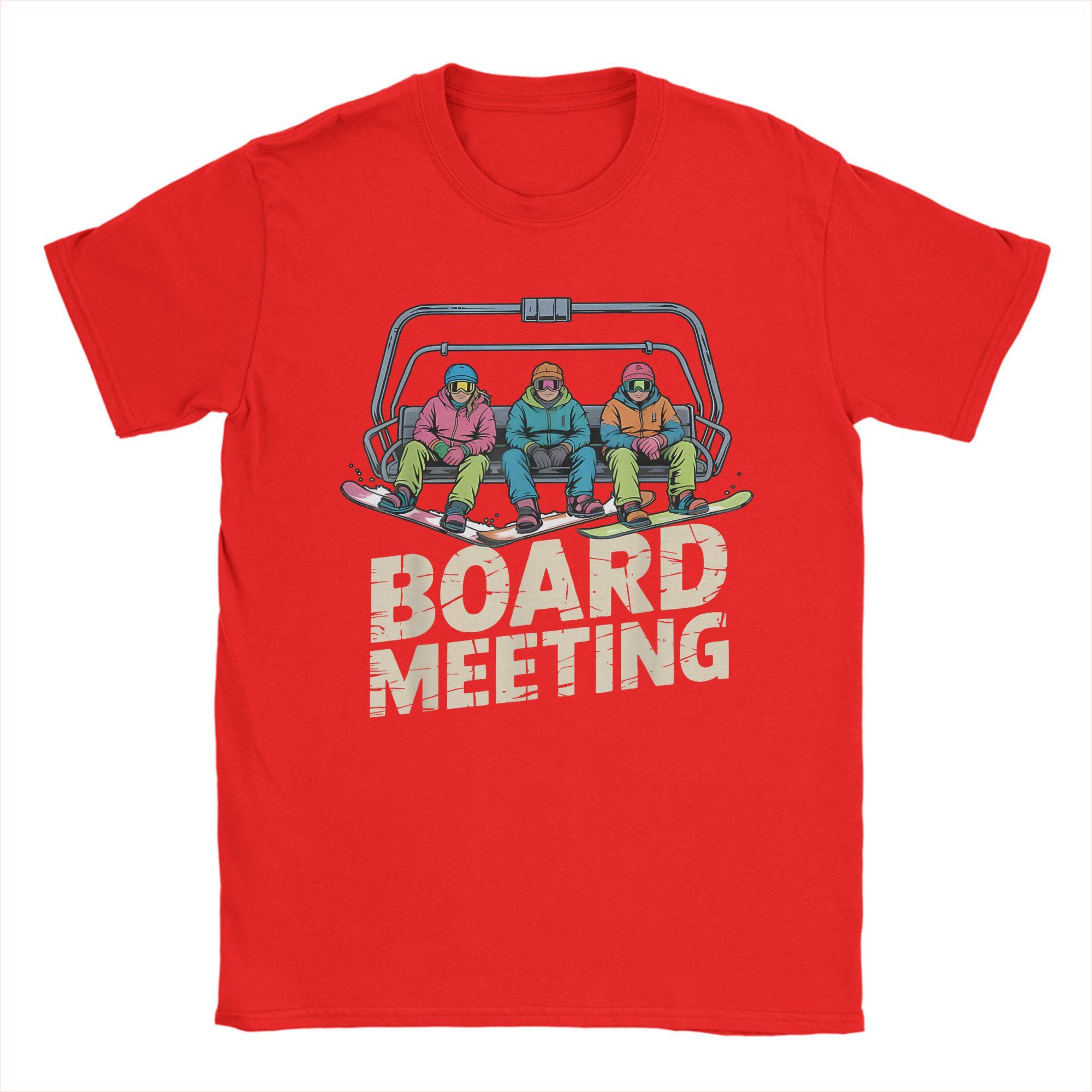 Leisure Snowboard Board Meeting TShirt for Unisex O Neck Pure Cotton T Shirts Short Sleeve Tee Shirt Birthday Present Clothes S