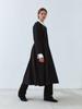 ETDEMAIN Sweatshirt Layered String Shirt Dress - Black