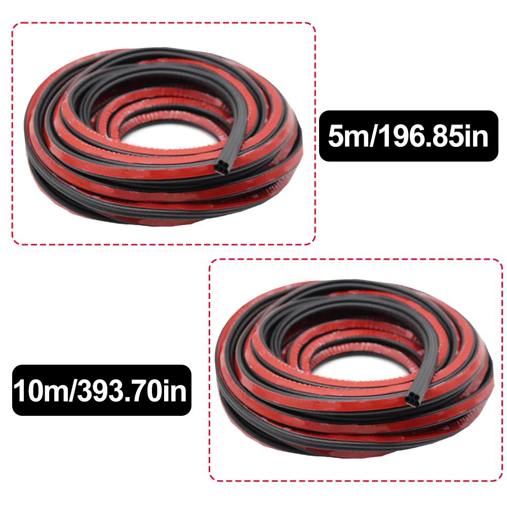 Car Door Rubber Seal Strip Double Layer Protector Noise Insulation Car Windshield Trunk Sealer Weatherstrip Auto Accessories
