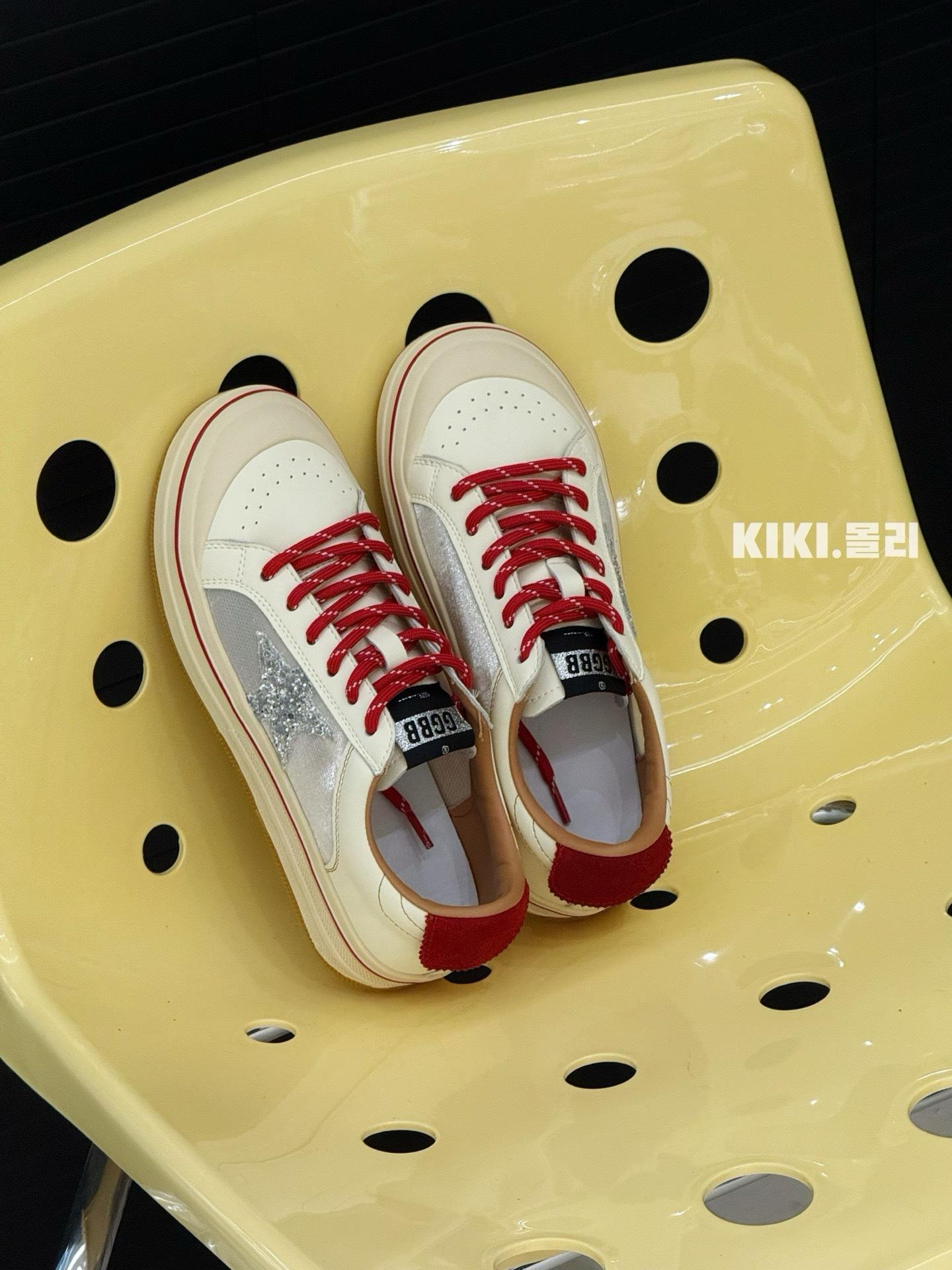 

Новые кожаные туфли на толстой подошве, женские универсальные туфли для спорта и отдыха, дышащие туфли со звездами белого цвета на плоской подошве 40 красный