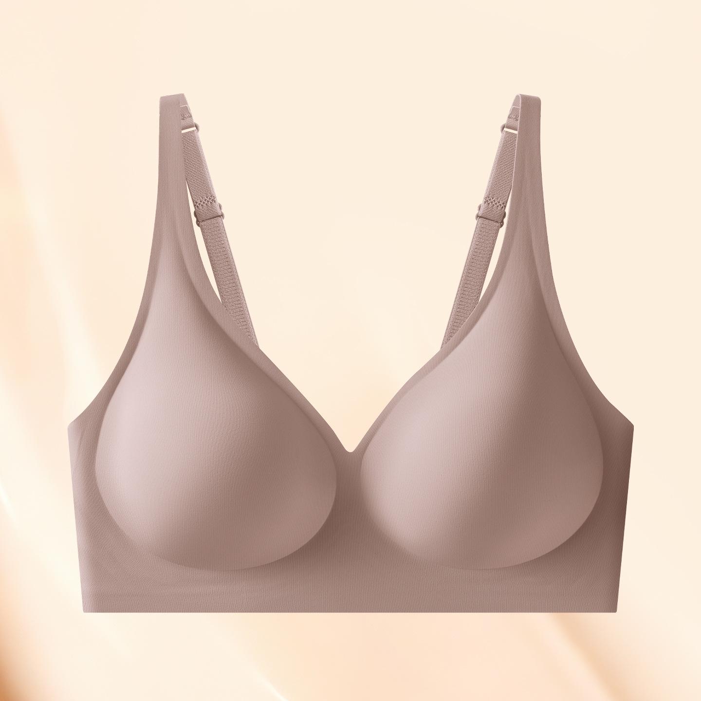 Wire-Free Seamless Push-Up Bra for Small Breasts - Enhances, Supports, and Anti-Sagging Medium розовый