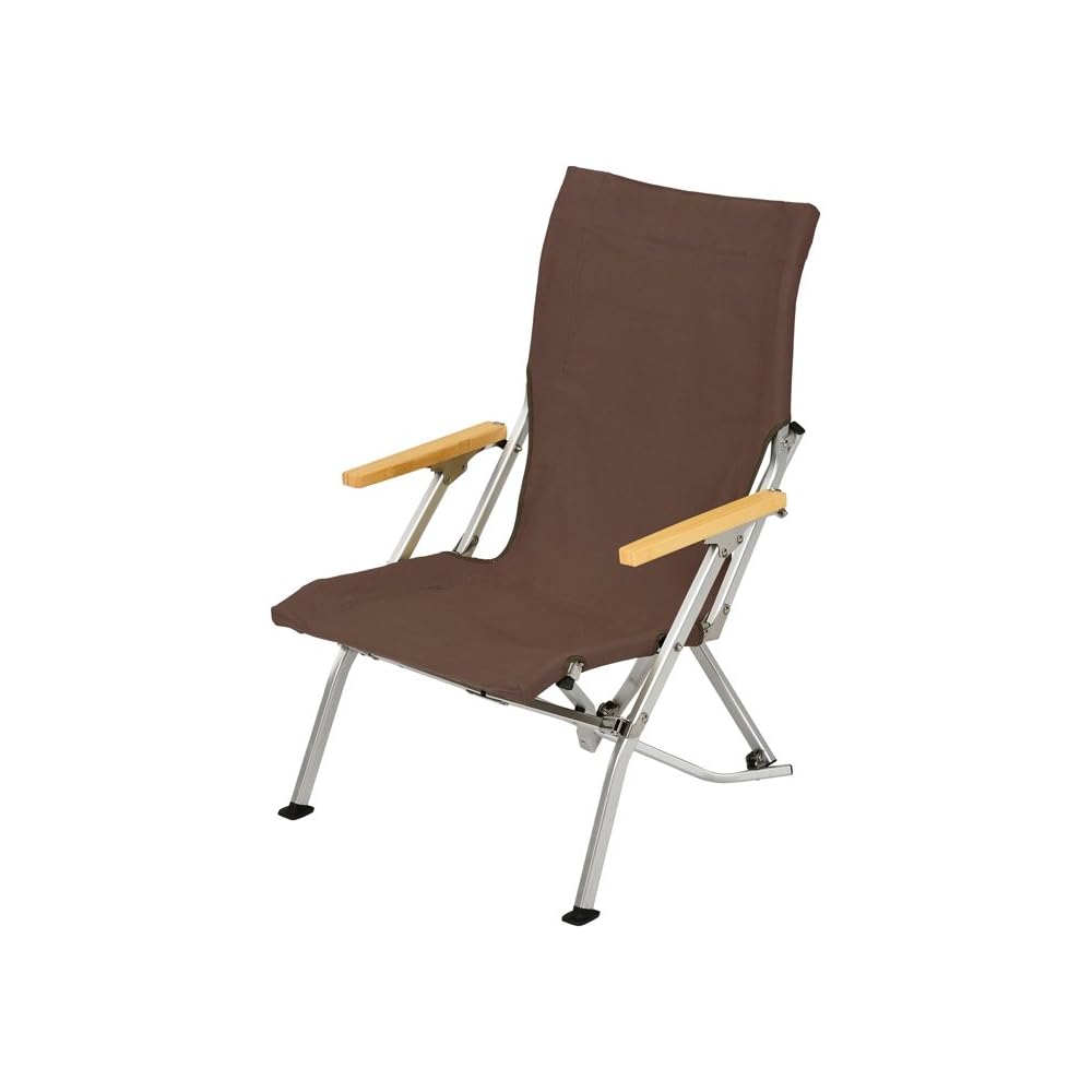 Snow Peak Low Chair 30 Brown LV-091BR High Back Stability Outdoor Furniture