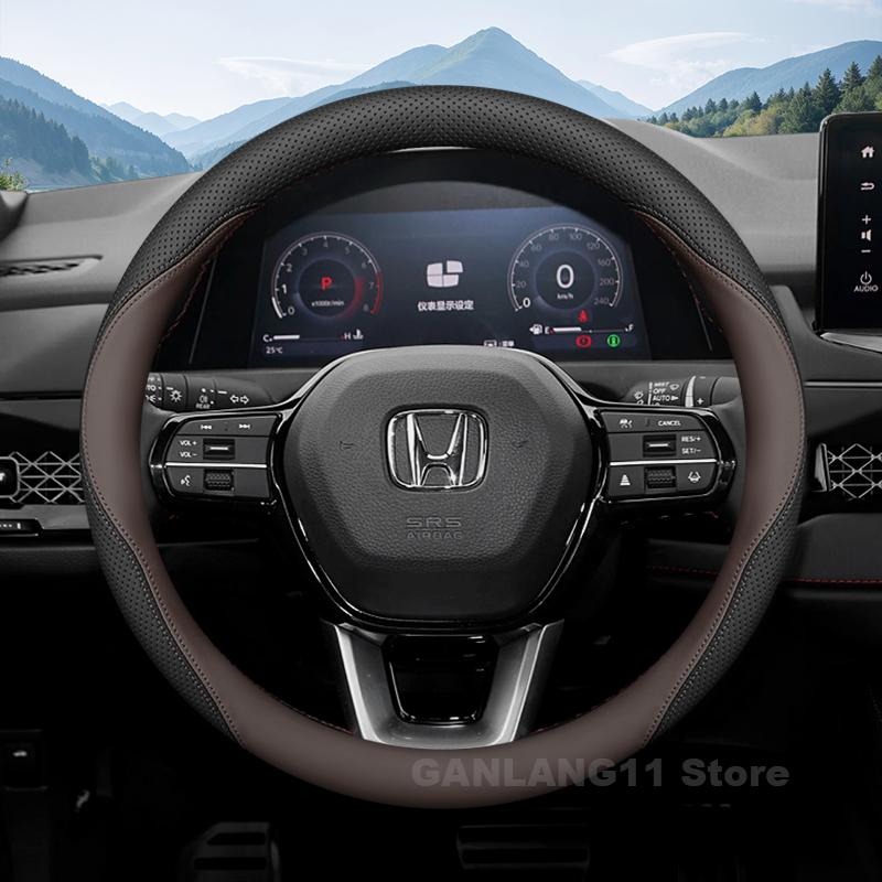 Leather Car Steering Wheel Cover For Honda Civic 10th 11th Accord 11th 2008-2026 Auto Interior Honda Accord 11th Accessories