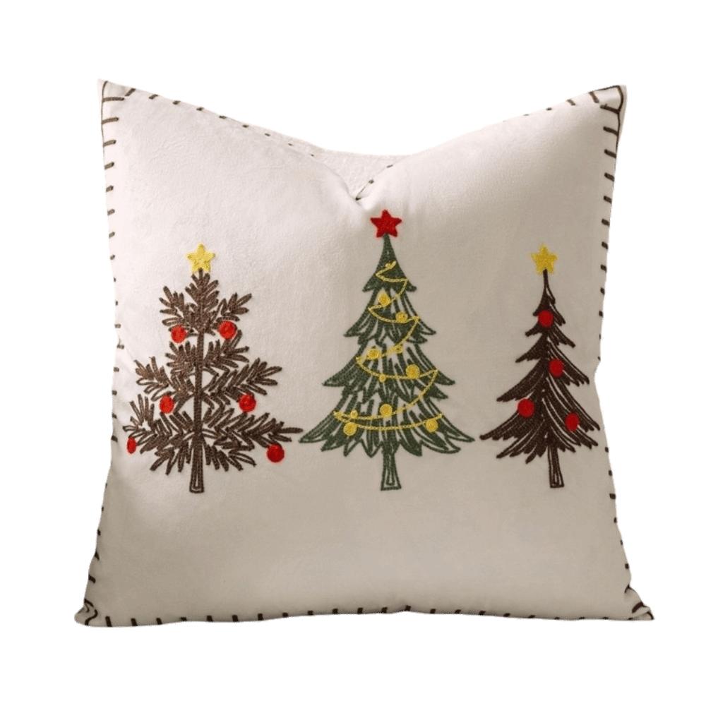 18 x 18 in Christmas Pillow Cover Short Plush Xmas Tree Pillowcase Cushion Slipcover  Sofa Decor