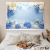 2D flat surface 1 piece of blue and white hydrangea flower background fabric suitable for graduation ceremony