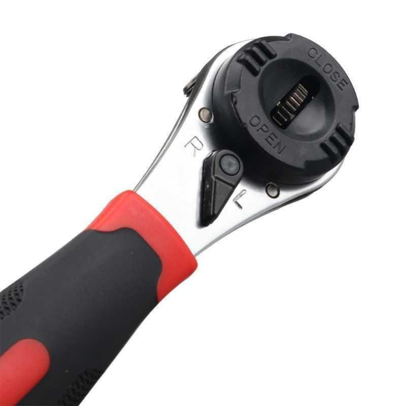 6-22mm Torque Spanner Adjustable Ratchet Wrench With Nonslip Handle Plumbing Pipe Ratchet Wrench Repairing Tool