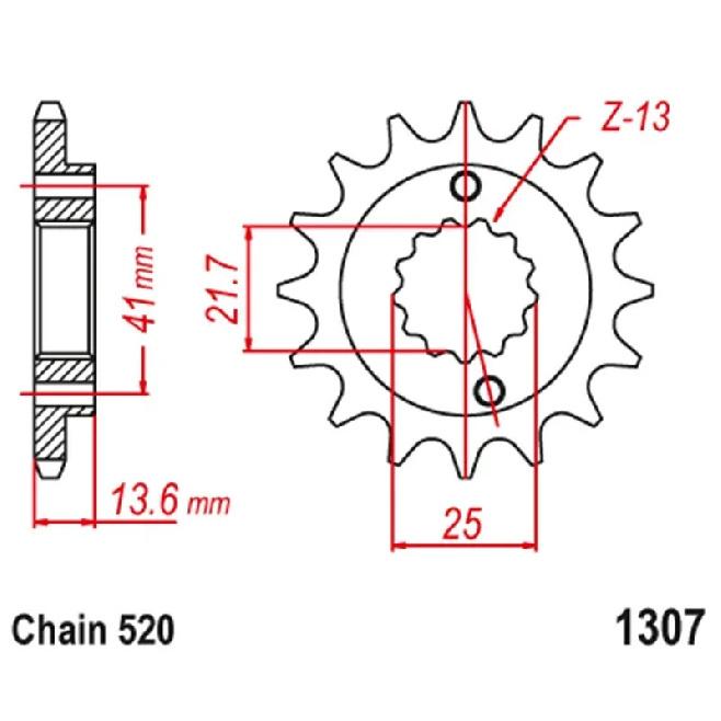 520 Motorcycle Front Sprocket For Honda ZX-6R ZX6R ZX600 Ninja 600 98-06 ZX636 03-06 XR650R XR 650R XR650 R 2000-2007
