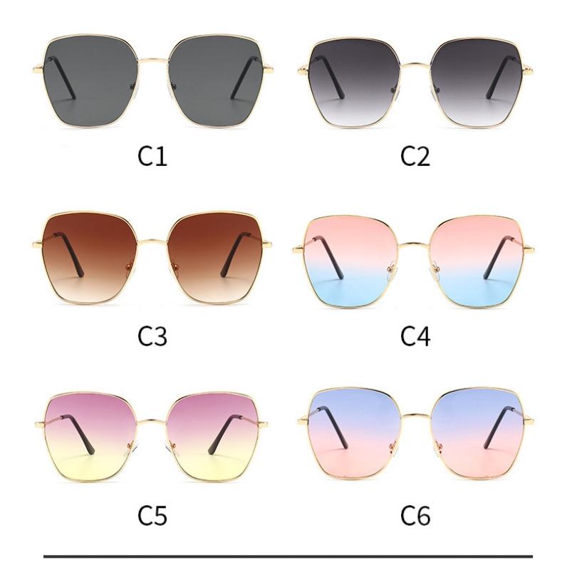 Fashion Metal Square Sunglasses UV400 Protection Gradient Lens Summer Driving Eyewear for Men Gafas De Sol