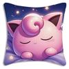 Pillow Covers Cartoon Cute Pokmons Jigglypuffs Sofa Decorative Home Double-Sided Printing Short Plush Cute Cushion Cover