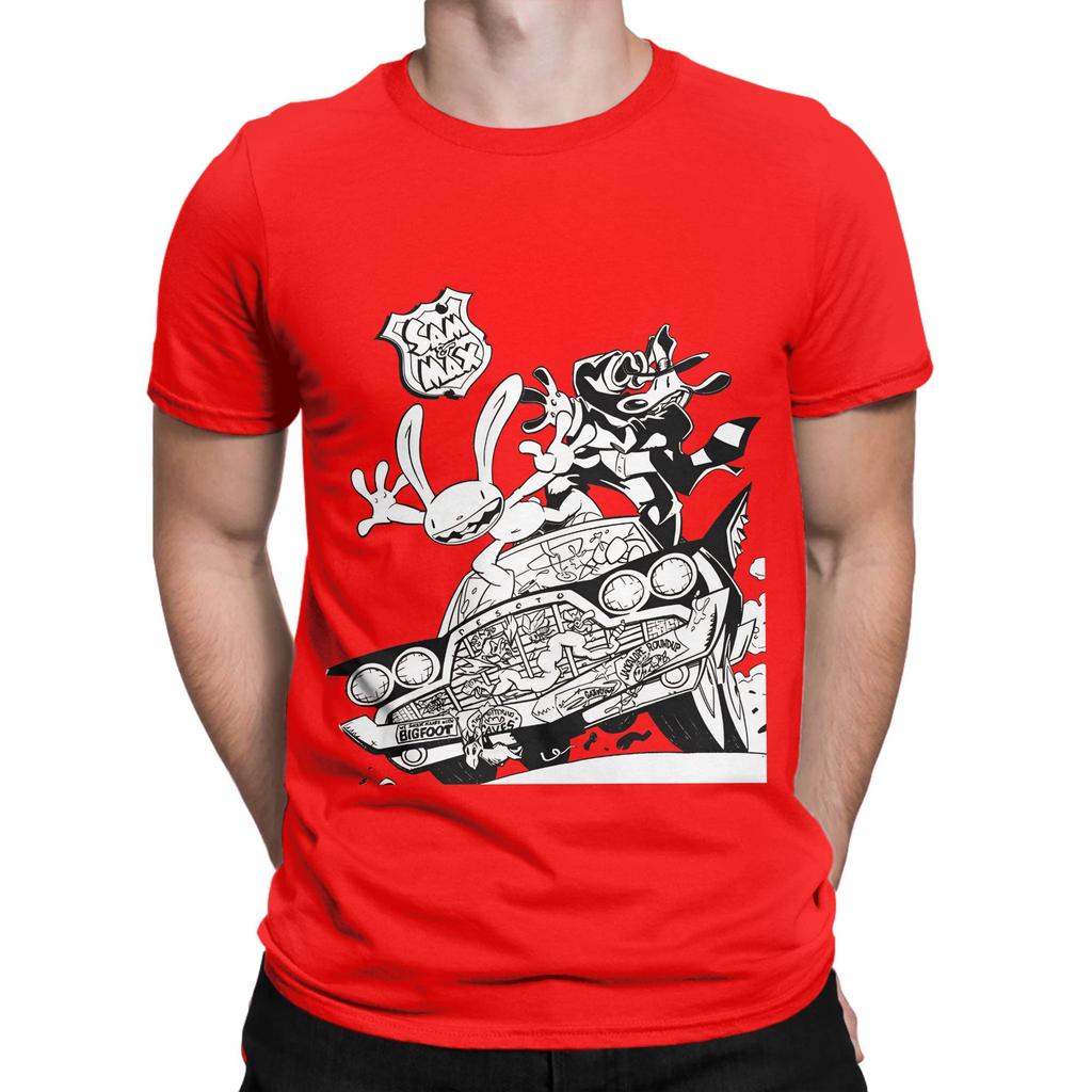 Sam And Max Hit The Road White Novelty Graphic 100 Cotton Tshirt Sam And Max Hit The Road Tops Tees For Unisex