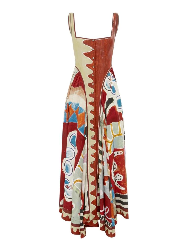 2025 Trendy Printed Linen Patchwork Dress - European & American Style