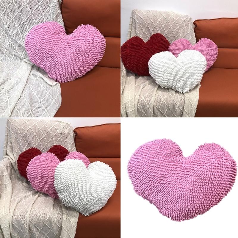 Soft Heart Pillow Ideal for Relaxation Craft from Polyester Materials with PP Cotton Cores Living Room or Bedroom Use
