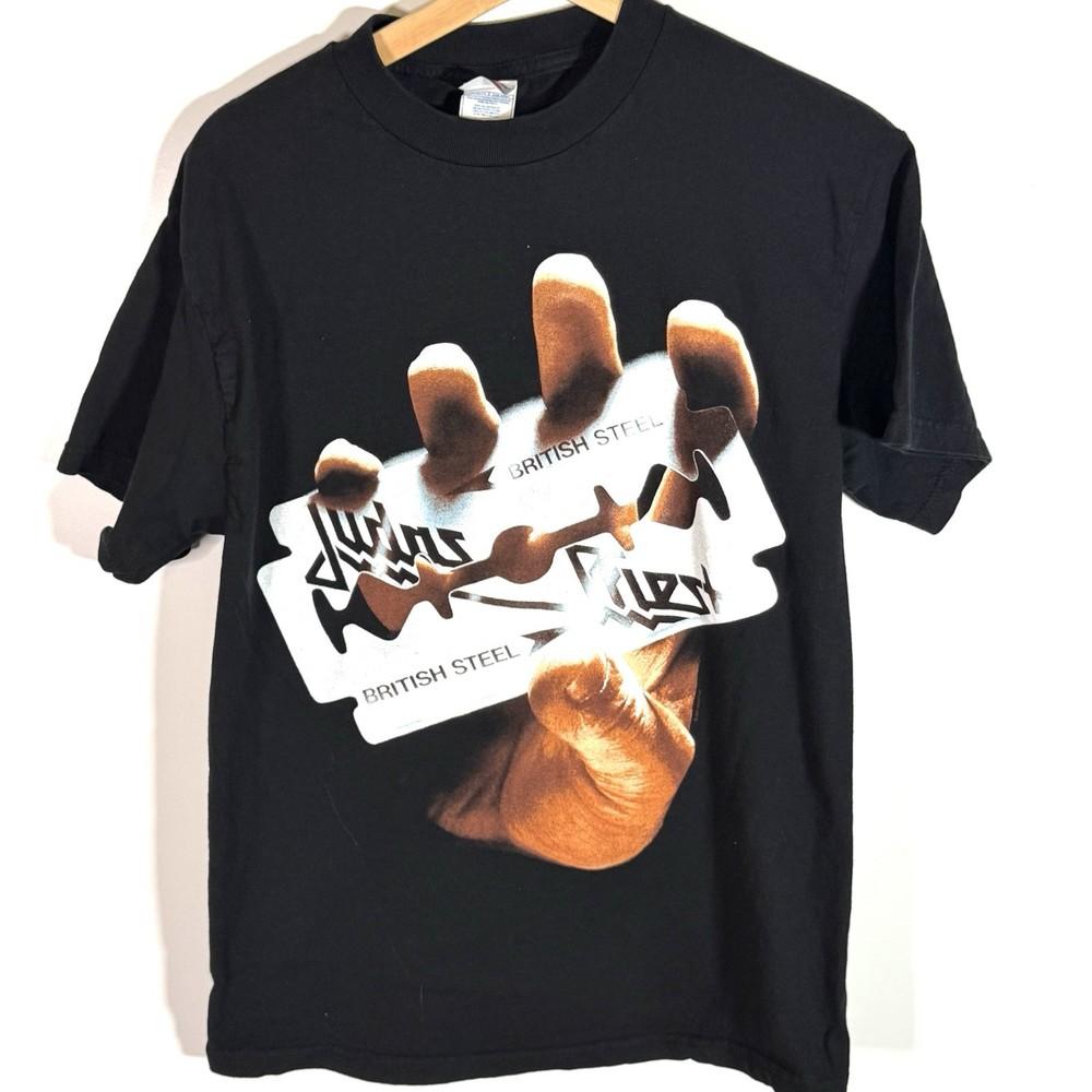 VTG Judas Priest British Steel Graphic Band T-shirt Size Medium S