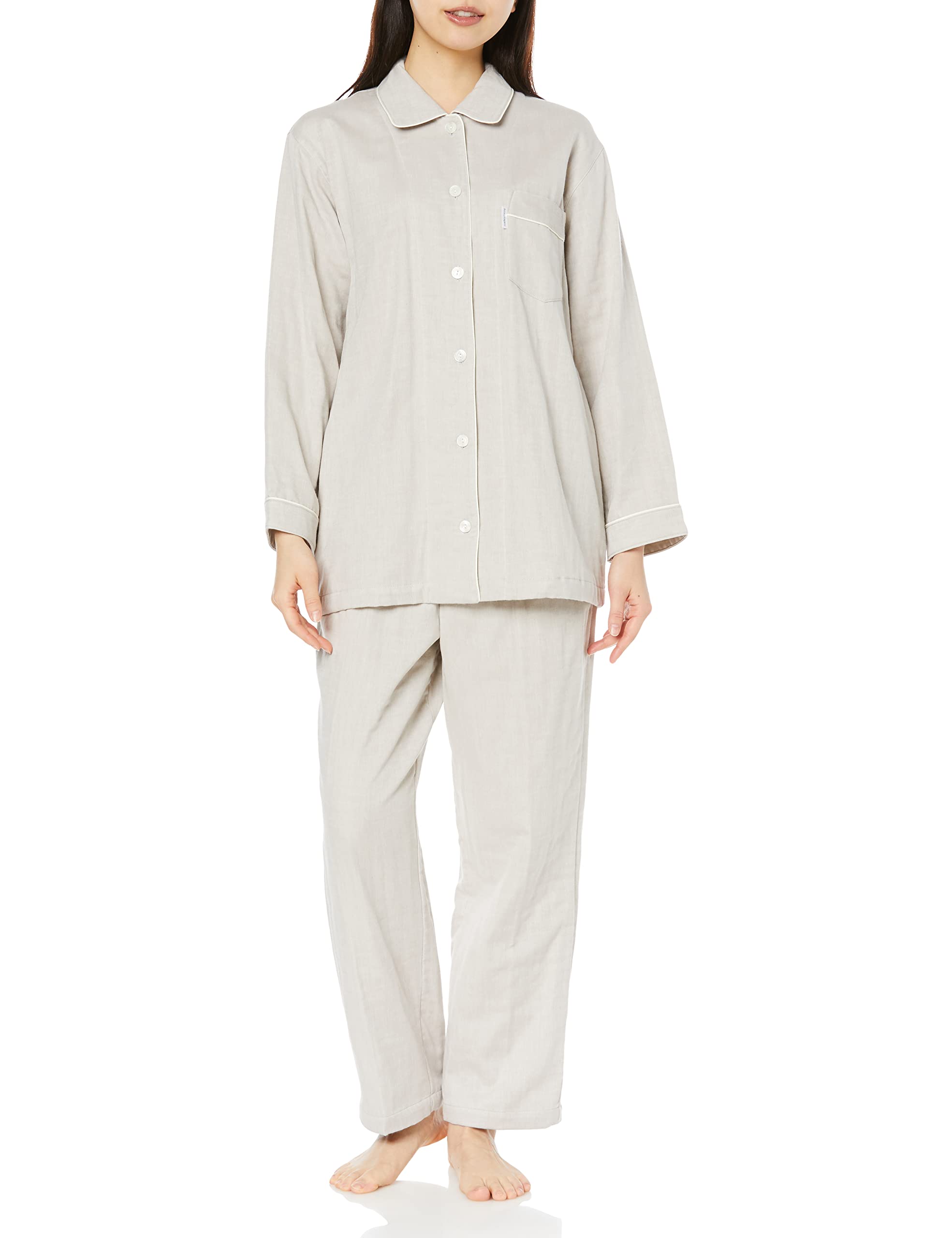 

Relax Sleep Long Sleeves and Triple Comfortable to the BE M [Wacoal & Sleep] Pajamas, Science, Pants, Gauze, 100% Cotton, Touch, YDX552, Women s,