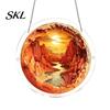 Home Decor Puzzle Gift Acrylic Suncatcher, Colorful Window Hanging, 7.48 Inch Sun Catcher Stained Glass Decoration Ornament, Ideal for Gifting