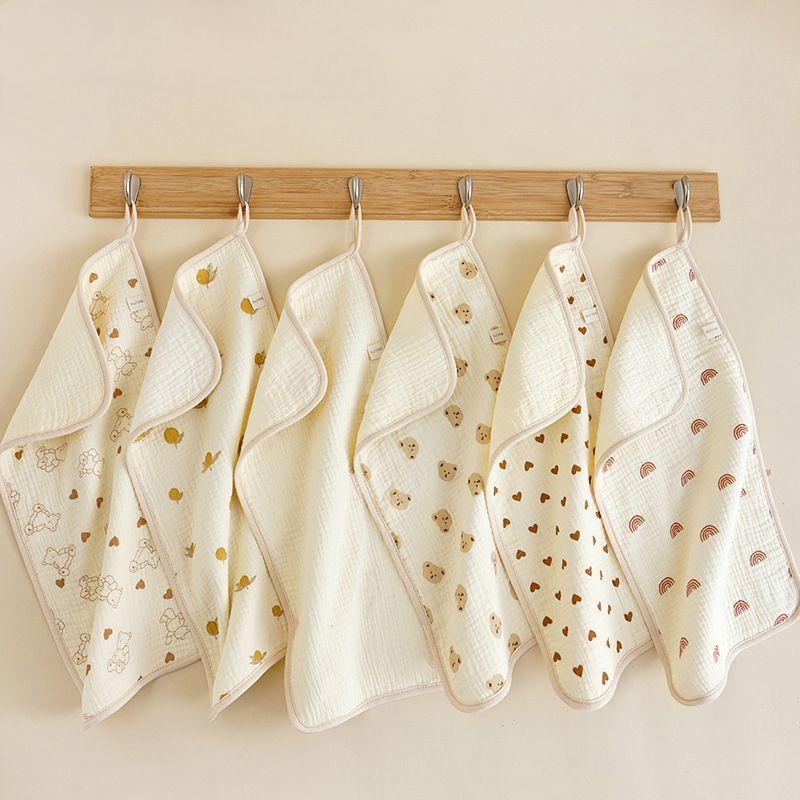 5 Stück Langes Handtuch Superweich Aufhängbar Kleines Handtuch zum Gesichtwaschen und Baden Baby- und Erwachsenen-Sabberhandtuch