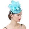 European And American Fashion New Imitation Hemp Yarn Head Flower Top Hat Horse Racing Festival Headgear Feathers Bride Personal Photo Retro Hair Acce