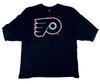 Philadelphia Flyers Black Long Sleeve 100% Cotton T-Shirt Size Large