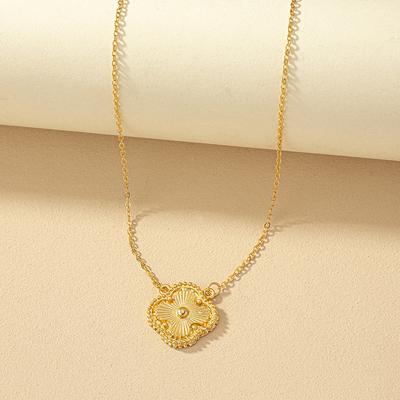 Simple Fashion Four-Leaf Clover Pendant Necklace Female Net Red Ins Temperament Retro Collarbone Chain