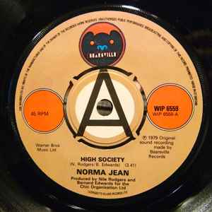 

7inch Record NORMA JEAN WRIGHT - High Society / Hold Me Lonely Boy WIP6559 Bearsville 1979 UK Soul/Funk Used
