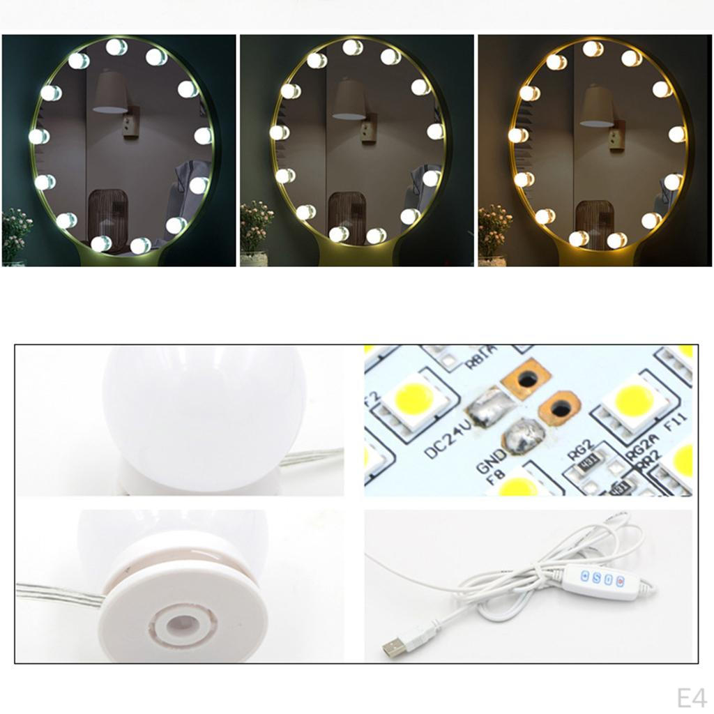 Style Vanity Lights Dimmable Mirror Bulbs USB Adapter for Bedroom