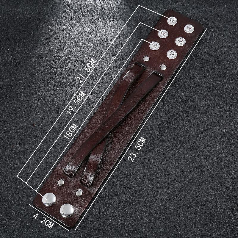 European and American Retro Bracelet Creative Simple Men's Punk Leather Bracelet