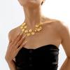 Ingemark Exaggerated Leaf Pendant Choker Necklace for Women Vintage Adjustable Box Chain Collares Grunge Jewelry Steampunk Men