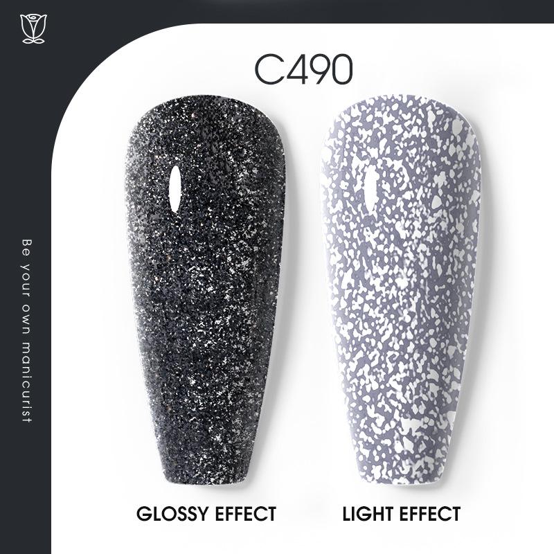 Flash Diamond Nail Polish Glue Nail Art Nail Art Glue Plastic Nail Polish Glue Popular Color Broken Diamond Leave-On