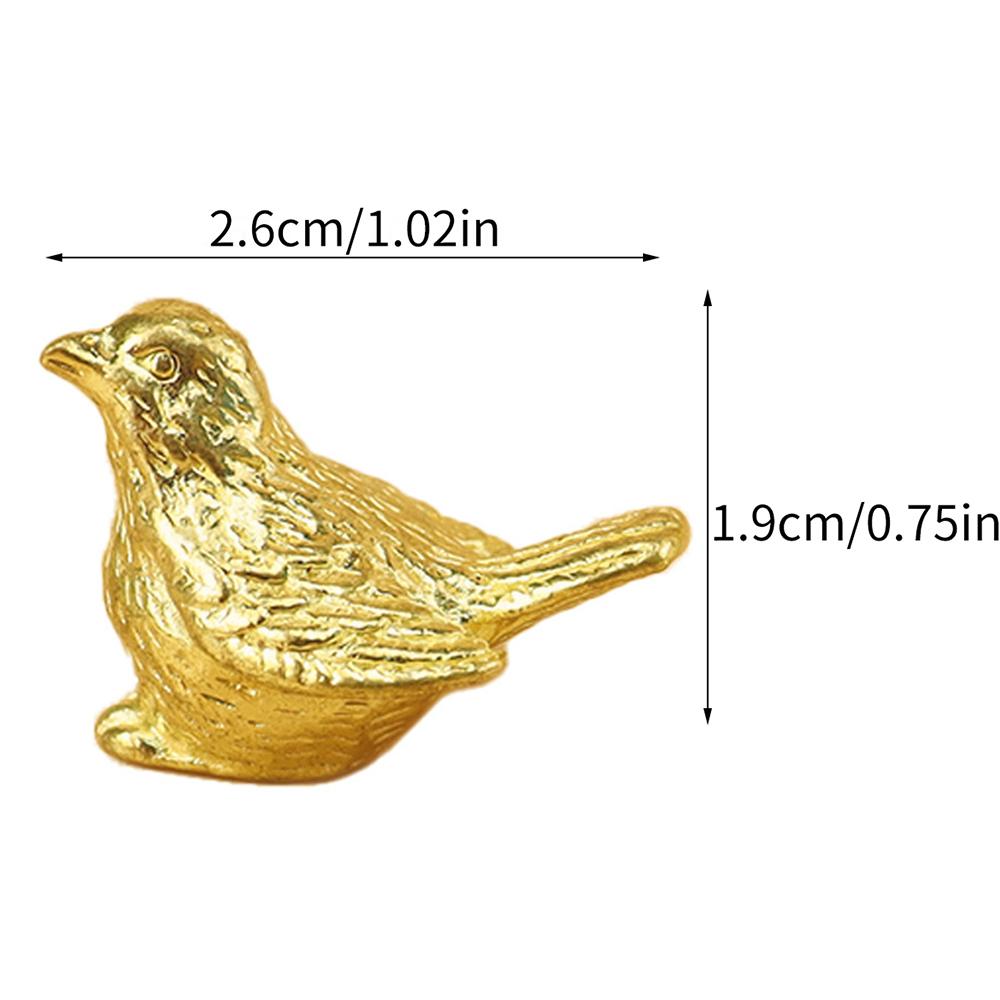 Sparrow Tea Pet Vintage Brass Mini Sparrow Bird Figurine Ornament Sculpture  Home Office Desktop Decor