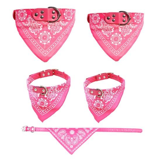 Yousheng Pet Saliva Towel Ethnic Style Print Triangle Neckerchief Bib Fabric Adjustable Bandana Collar for Puppy Dogs Cats Pet Accessories
