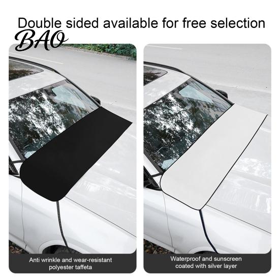 Rain And Sun Protection for Wipers Car Windshield Leaf Guard Cover, Gutter Dustproof Protector Lightweight Polyester Shield Wiper Area, Double-Sided