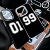 Number Football Phone Case For IPhone 16 15 14 13 12 11 Pro Max X XR XSMAX 8 7 Plus Matte Shockproof Back Cover